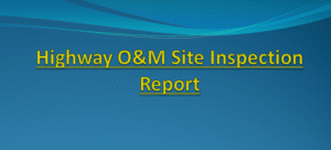 Highway Site Inspection Report