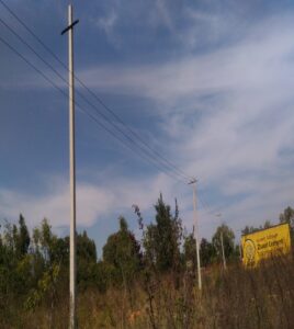 Laying of electric poles in ROW without permission of the Highway Authority