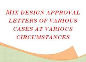 Mix design approval letter