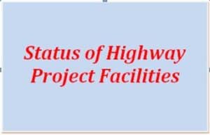 Status of Highway Project Facilities