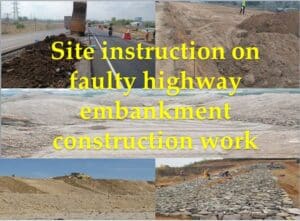 letter on defective embankment construction