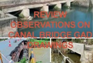 Review comments on canal bridge drawings