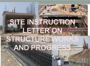 Site instruction letter on structure works